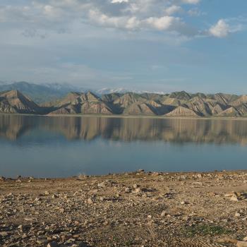 Small lake just off Osh-Bishkek Highway