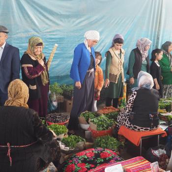 Vegetable Stalls in Osh Bazaar