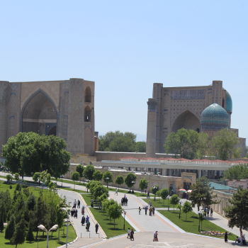 View of the Bibi Khanym Mosque, Samarkand